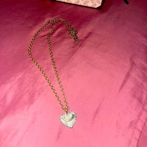 Juicy Couture Studded Heart Charm Necklace sold AS IS
